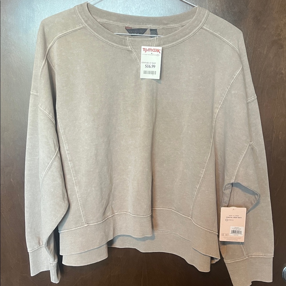 Danskin Beige Crewneck Sweatshirt